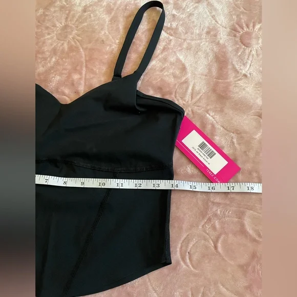 Terez Black cami corset crop top with Adjustable Straps - Picture 4 of 4